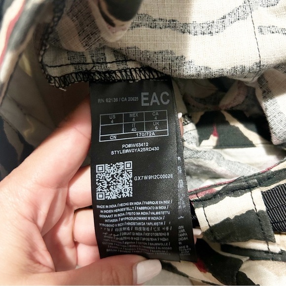 Guess Lamona Zebra Print Belted Utility Short Shorts Size 4 - Picture 9 of 10